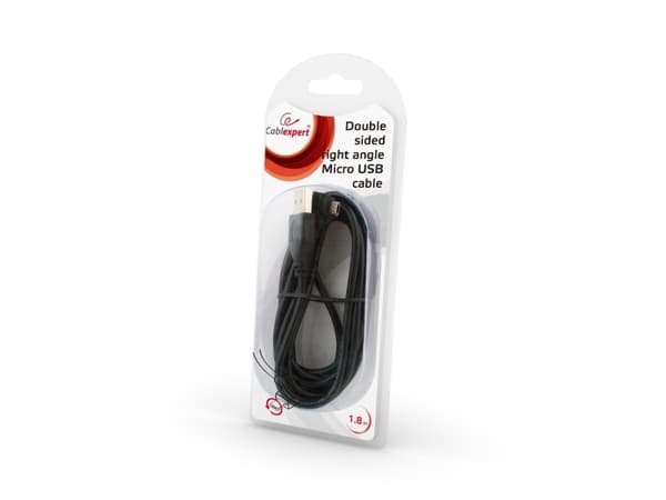 Gembird CCB-USB2-AMMDM-6, 1,8 m, USB A, Micro-USB B, USB 2.0, Svart