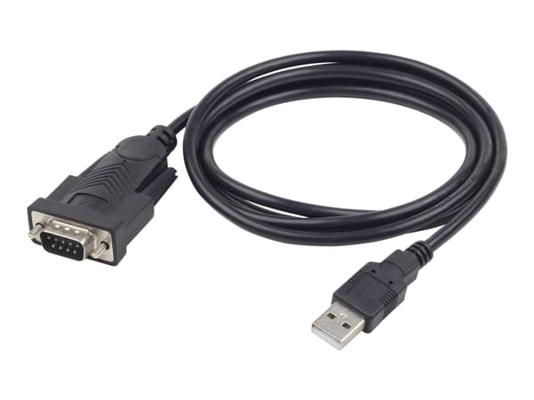 Cablexpert UAS-DB9M-02 - USB / seriell-kabel - USB (hann) til DB-9 (hann) - 1.5 m - svart