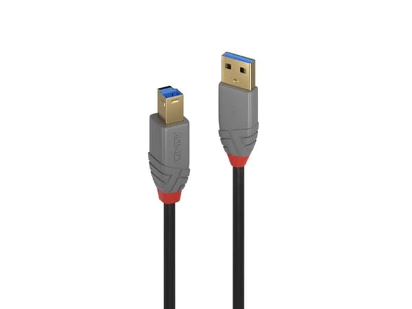 Lindy 36744, 5 m, USB A, USB B, USB 3.2 Gen 1 (3.1 Gen 1), 5 Gbit/s, Svart