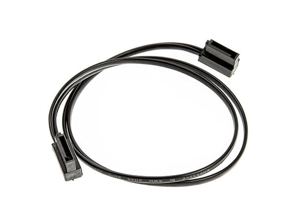 SilverStone CP11 - SATA-kabel - Serial ATA 150/300/600 - SATA (hona) till SATA (hona) - 30 cm - 90° kontakt - svart