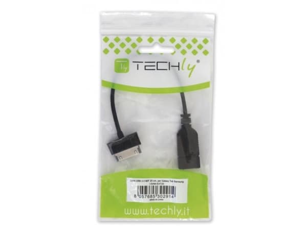 Techly 1.2m USB - Samsung 30-p, Sort, USB A, Samsung 30-pin, 1,2 m, Hankjønn, Hankjønn