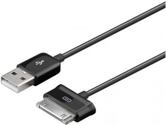 Techly 1.2m USB - Samsung 30-p, Sort, USB A, Samsung 30-pin, 1,2 m, Hankjønn, Hankjønn