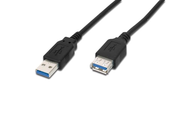 DIGITUS - USB forlængerkabel - USB Type A (han) til USB Type A (hun) - USB 3.0 - 1.8 m - formet - sortti
