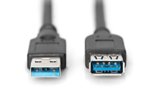 DIGITUS - USB forlængerkabel - USB Type A (han) til USB Type A (hun) - USB 3.0 - 1.8 m - formet - sortti