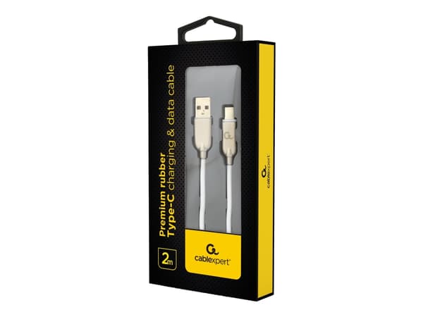 Cablexpert Premium - USB-kabel - 24 pin USB-C (hane) till USB (hane) - USB 2.0 - 2.1 A - 2 m - vit