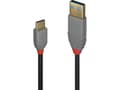 Miniatyrbild 4 av 5: Lindy 36886, 1 m, USB A, USB C, USB 2.0, 0,48 Gbit/s, Svart, Grå