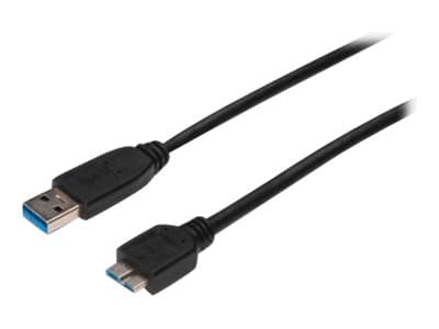 ASSMANN - USB-kabel - Micro-USB Type B (hane) till USB typ A (hane) - USB 3.0 - 25 cm - formpressad - svart