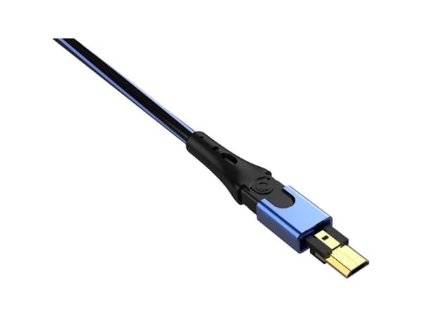 OEHLBACH USB Plus Micro, 0,5 m, USB A, Micro-USB B, USB 2.0, 0,48 Gbit/s, Sort, Blå