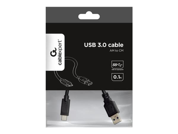 GEMBIRD CCP-USB3-AMCM-0.1M Gembird USB 3.0 AM to Type-C cable (AM/CM), 0.1m, black