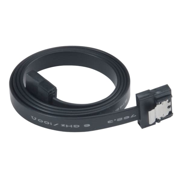 Akasa PROSLIM - SATA-kabel - Serial ATA 150/300/600 - SATA (hunn) til SATA (hunn) - 15 cm - låst, rett kontakt - svart