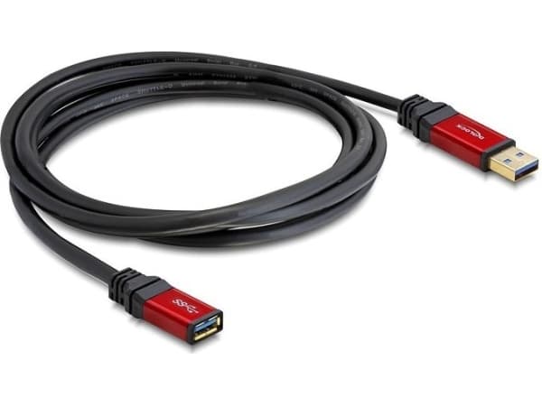 Delock Premium - USB-förlängningskabel - USB typ A (hane) till USB typ A (hona) - USB 3.0 - 5 m - svart