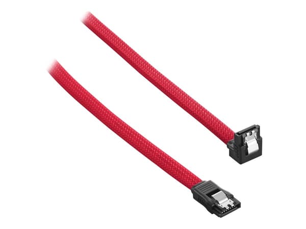 CableMod ModMesh - SATA-kabel - Serial ATA 150/300/600 - SATA (hunn) rettvinklet til SATA (hunn) - 60 cm - rød