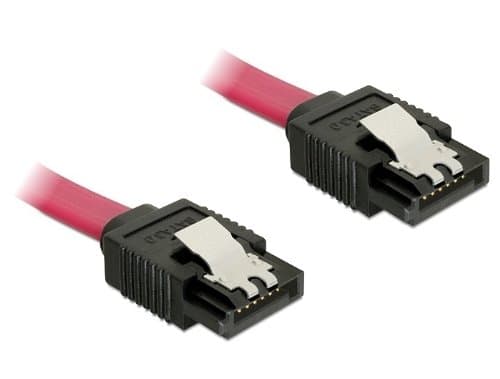 Delock Cable SATA - SATA-kabel - Serial ATA 150/300/600 - SATA (hona) till SATA (hona) - 20 cm - sprintlåsning, rak kontakt - röd - för P/N: 89270, 8