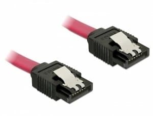 Delock Cable SATA - SATA-kabel - Serial ATA 150/300/600 - SATA (hona) till SATA (hona) - 20 cm - sprintlåsning, rak kontakt - röd - för P/N: 89270, 8