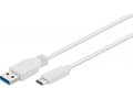 Miniatyrbild 1 av 5: Goobay 67189, 0,2 m, USB A, USB C, USB 3.2 Gen 1 (3.1 Gen 1), Hane/Hane, Vit