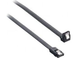 CableMod ModMesh - SATA-kabel - Serial ATA 150/300/600 - SATA (hunn) rettvinklet til SATA (hunn) - 60 cm - karbon