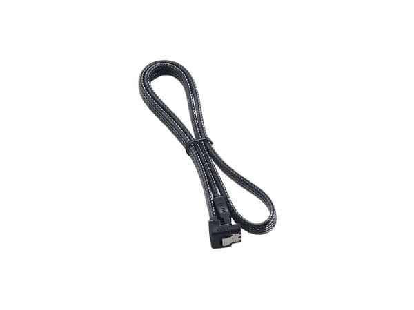 CableMod ModMesh - SATA-kabel - Serial ATA 150/300/600 - SATA (hunn) rettvinklet til SATA (hunn) - 60 cm - karbon