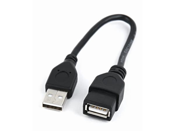 Cablexpert - USB-forlengelseskabel - USB (hunn) til USB (hann) - USB 2.0 - 15 cm - formstøpt - svart