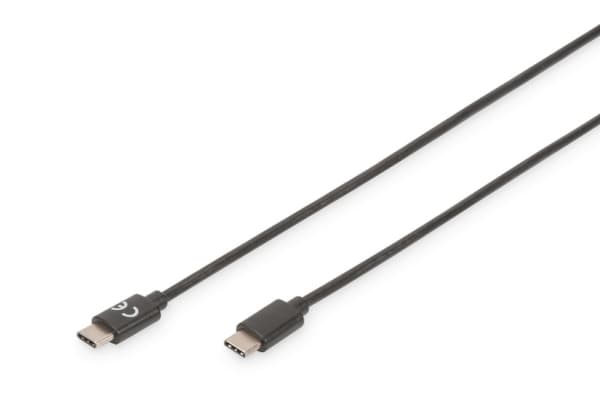 DIGITUS - USB-kabel - 24 pin USB-C (hann) til 24 pin USB-C (hann) - USB 2.0 - 3 A - 3 m - Power Delivery-støtte - svart