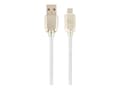 Miniatyrbild 2 av 5: Cablexpert Premium - USB-kabel - mikro-USB typ B (hane) till USB (hane) - USB 2.0 - 2.1 A - 2 m - vit