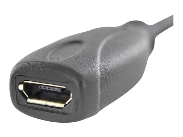 ASSMANN - USB-adapter - mikro-USB typ B (hona) till 24 pin USB-C (hane) - formpressad, reversibel C-kontakt - svart