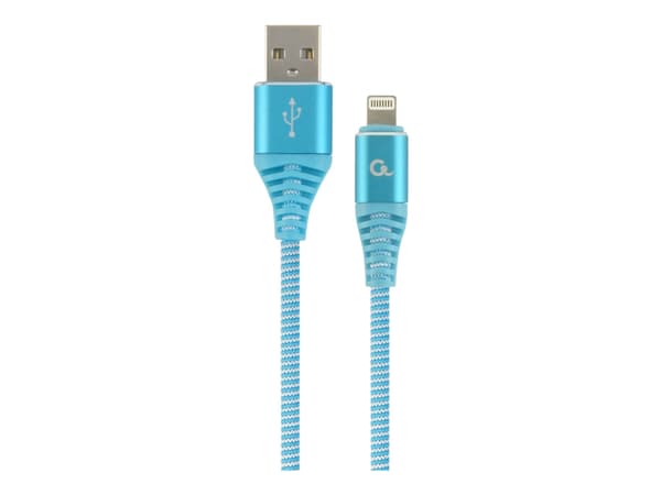 Cablexpert Premium - Lightning-kabel - USB hann til Lightning hann - 2 m - hvit, blå turkis