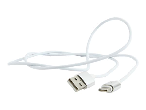 Cablexpert - USB-kabel - USB (hane) till 24 pin USB-C (hane) avtagbart och magnetiskt - 1 m - silver