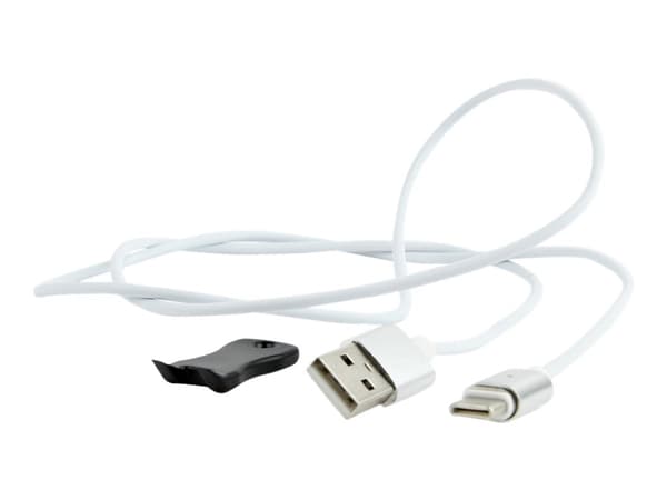 Cablexpert - USB-kabel - USB (hane) till 24 pin USB-C (hane) avtagbart och magnetiskt - 1 m - silver