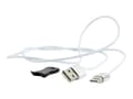 Miniatyrbild 2 av 5: Cablexpert - USB-kabel - USB (hane) till 24 pin USB-C (hane) avtagbart och magnetiskt - 1 m - silver