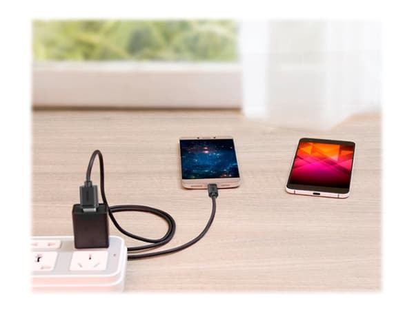 Unitek Y-C434GBK - USB-kabel - mikro-USB typ B (hane) till USB (hane) - USB 2.0 - 1.5 m - svart