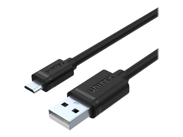 Unitek Y-C434GBK - USB-kabel - mikro-USB typ B (hane) till USB (hane) - USB 2.0 - 1.5 m - svart