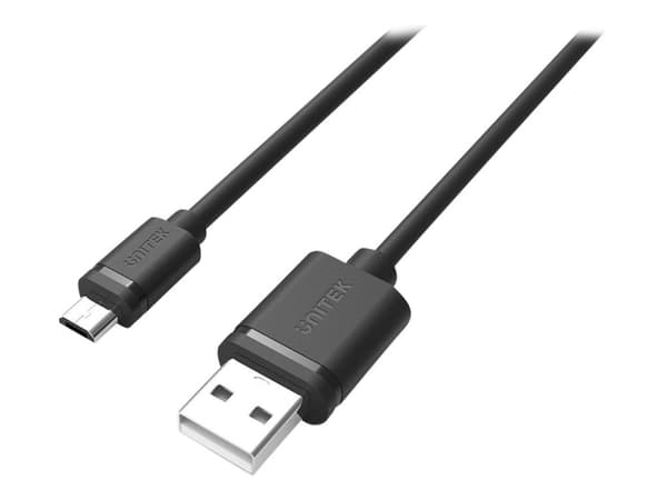 Unitek Y-C434GBK - USB-kabel - mikro-USB typ B (hane) till USB (hane) - USB 2.0 - 1.5 m - svart