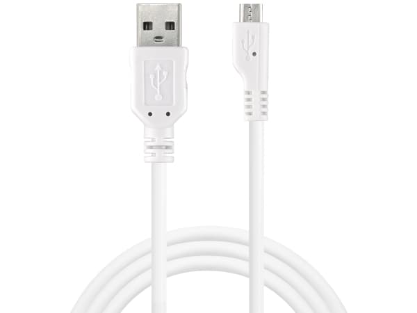 Sandberg MicroUSB Sync/Charge Cable 1m, 1 m, USB A, Micro-USB B, USB 2.0, Uros/uros, Valkoinen