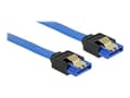 Pikkukuva 1 / 5: Delock - SATA-kaapeli - Serial ATA 150/300/600 - SATA (R) til SATA (R) - 1 m - haspet - blå - sininen
