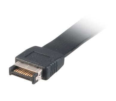 Akasa AK-CBUB37-50BK - USB-panel - 20-stifts USB 3.1-header til 24 pin USB-C (hunn) - 50 cm