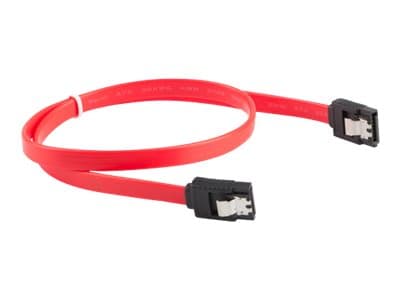 Lanberg - SATA-kaapeli - Serial ATA 150/300/600 - SATA (hun) haspet til SATA (hun) haspet - 50 cm - rød - rød