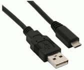 InLine 31710, 1 m, USB A, Micro-USB B, Hankjønn/hankjønn, Sort
