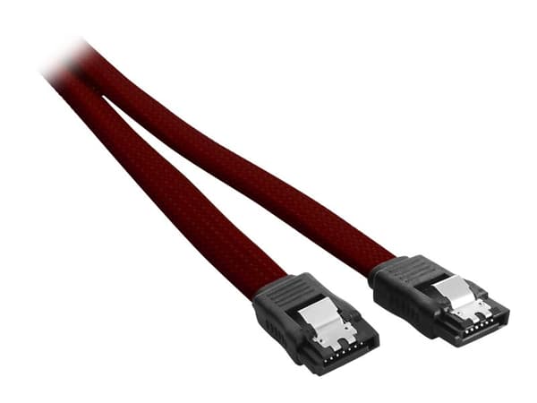 CableMod ModMesh - SATA-kabel - Serial ATA 150/300/600 - SATA (hona) till SATA (hona) - 30 cm - blodröd