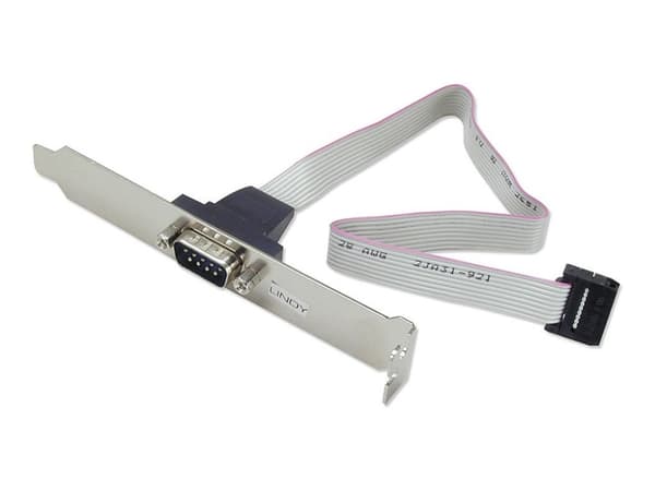 Lindy PC Back Plate Serial Adaptor - Serielt panel - DB-9 (hann) til 10 pin IDC (hunn)