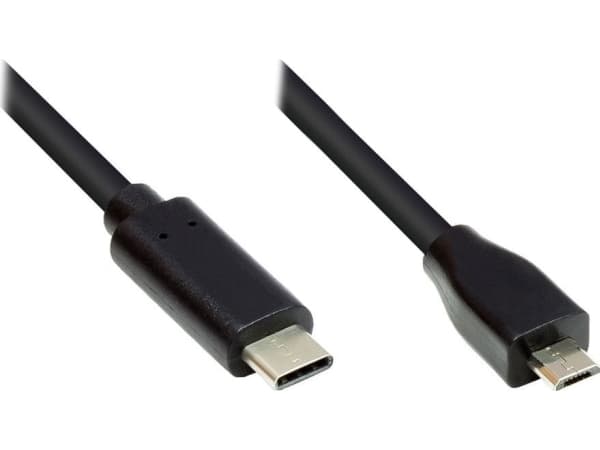 Alcasa GC-M0124, 3 m, USB Type-C, Micro USB Type-B, Svart