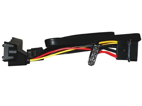 SilverStone CP05 - SATA-kabel - Serial ATA 150/300 - SATA-kombo (hunn) til 4-pin intern strøm, SATA - 50 cm - svart