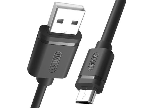 Unitek Y-C451GBK - USB-kabel - USB (hane) till mikro-USB typ B (hane) - USB 2.0 - 1 m - svart