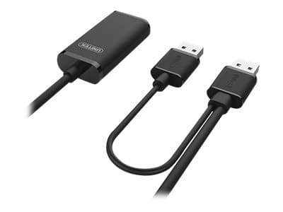 Unitek - USB-förlängningskabel - USB (hona) till USB, USB (endast ström) (hane) - USB 2.0 - 10 m - aktiv - svart
