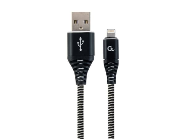 Cablexpert Premium - Lightning-kabel - USB hane till Lightning hane - 2 m - svart, vit