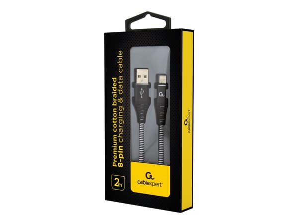 Cablexpert Premium - Lightning-kabel - USB hane till Lightning hane - 2 m - svart, vit
