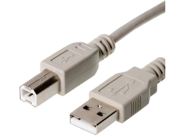 Helos 011989, 5 m, USB A, USB B, USB 2.0, Hane/Hane, Grå