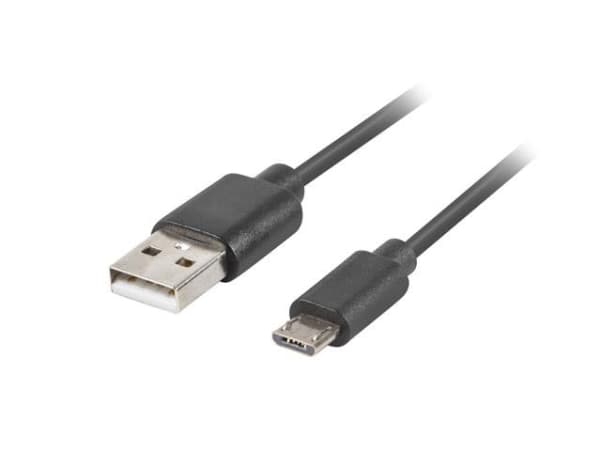 Lanberg - USB-kabel - USB (hane) till mikro-USB typ B (hane) - USB 2.0 - 3 m - svart