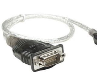 Manhattan 205153, Svart, Transparent, 0,45 m, USB A, Serial/COM/RS232/DB9, Hankoppling, Hankoppling