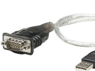 Manhattan 205153, Svart, Transparent, 0,45 m, USB A, Serial/COM/RS232/DB9, Hankoppling, Hankoppling