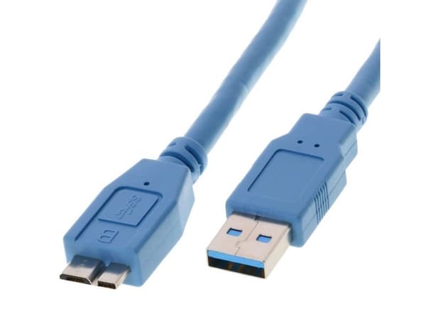 Helos 014688, 1 m, USB A, Micro-USB B, USB 3.2 Gen 1 (3.1 Gen 1), Hankjønn/hankjønn, Blå